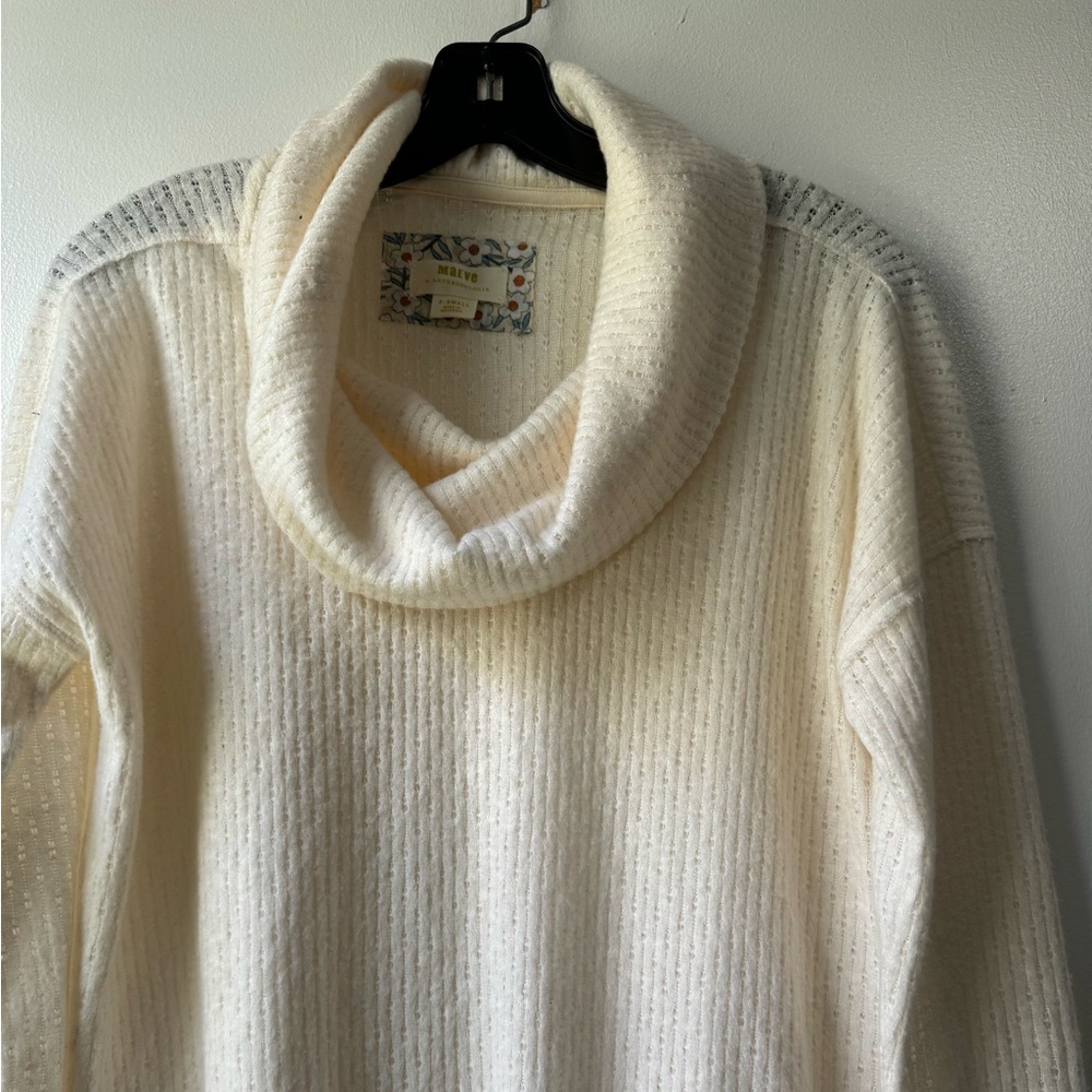 Maeve By Anthropologie Woman’s Addie Ruffle Hacci Pullover Sweater Size XS - Picture 5 of 11